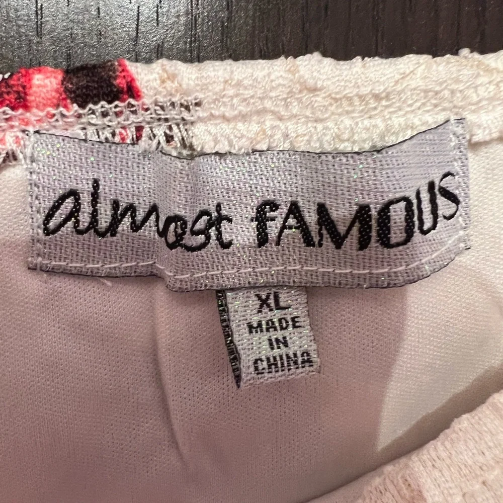 Almost Famous Red and White Floral Lace Midi Dress - Picture 3 of 6